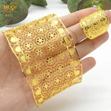 Dubai Bangle With Ring For Women African Bijoux Bracelet