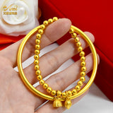 Dubai Bead Stretch Bracelets For Women Big Round Beaded Charm Jewelry