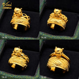 Dubai Ring 24K Wedding Bride Arabic Ethiopian Big Moroccan Party