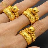 Dubai Ring 24K Wedding Bride Arabic Ethiopian Big Moroccan Party