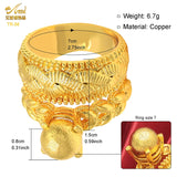 Dubai Ring 24K Wedding Bride Arabic Ethiopian Big Moroccan Party