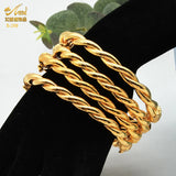 Dubai 24k Plated Bangle Women Charm Copper Bracelets