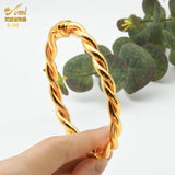 Dubai 24k Plated Bangle Women Charm Copper Bracelets
