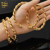 Dubai 24k Plated Bangle Women Charm Copper Bracelets
