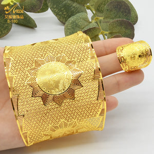 Adjustable Chain Bangle With Ring Women Indian Dubai Bracelet
