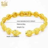 Plating Bracelet Dubai Saudi Bangle for Bridal Round Bracelet