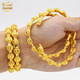 Plating Bracelet Dubai Saudi Bangle for Bridal Round Bracelet