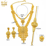 Indian 24K Plated Necklace Set Nigerian Party Bridal Wedding Jewelry