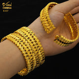 Copper Plating Bracelet Dubai Saudi Bangle for Bridal Party Arabic Jewelry