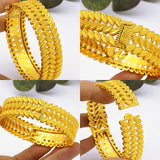 Copper Plating Bracelet Dubai Saudi Bangle for Bridal Party Arabic Jewelry