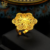 Ethiopian Plated Bracelet With Ring For Woman Wedding African Dubai Jewelry