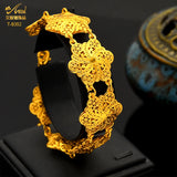 Ethiopian Plated Bracelet With Ring For Woman Wedding African Dubai Jewelry