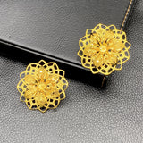 African Jewelry Set Dubai Bride Earrings Ring Wedding Jewelery Set Gift