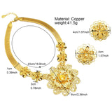 African Jewelry Set Dubai Bride Earrings Ring Wedding Jewelery Set Gift