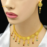 African Jewelry Set Dubai Bride Earrings Ring Wedding Jewelery Set Gift