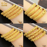 Dubai Plated Bangle Bracelet Jewelry African Women Charm Bangles