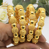 Dubai Plated Bangle Bracelet Jewelry African Women Charm Bangles