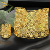 Nigerian Adjustable Chain Bangle With Ring For Women Dubai Bracelet