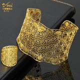 Nigerian Adjustable Chain Bangle With Ring For Women Dubai Bracelet