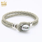 Pearl Leather Bracelet For Women Multilayer Braided Rope Jewelry Chain Charm