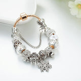 Snowflake Bangles Crystal Beads Bracelet Gift for Women B16135