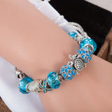 Sea Turtles Charm Bracelets Crystal Beads B16058