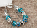 Sea Turtles Charm Bracelets Crystal Beads B16058