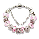 5 Colors Rhinestone&Crystal Beads Butterfly Charm Bracelet