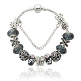 5 Colors Rhinestone&Crystal Beads Butterfly Charm Bracelet