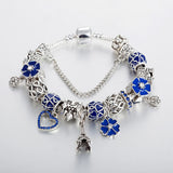 European Style Castle Beads Charms Bangle Bracelet Christmas Gift
