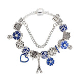 European Style Castle Beads Charms Bangle Bracelet Christmas Gift