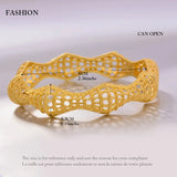 4Pcs 24K Ethiopian Bangles for Women Wedding Bride Jewelry Middle East African