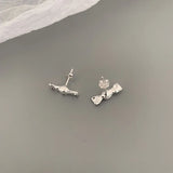 925 Sterling Silver Candy Ear Earrings For Christmas Gift Wedding