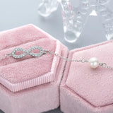 925 Silver Bracelet with Cubic Zircon & Natural Pearl