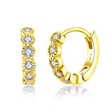 925 Silver CZ Hoop Earrings Wedding Party Jewelry