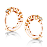 925 Silver CZ Hoop Earrings Wedding Party Jewelry