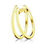 925 Silver Hoop Earrings Women Engagement Wedding Party Jewelry
