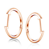 925 Silver Hoop Earrings Women Engagement Wedding Party Jewelry