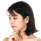 925 Silver Hoop Earrings Women Engagement Wedding Party Jewelry