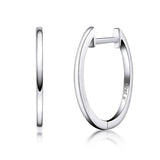 925 Silver Hoop Earrings Women Engagement Wedding Party Jewelry