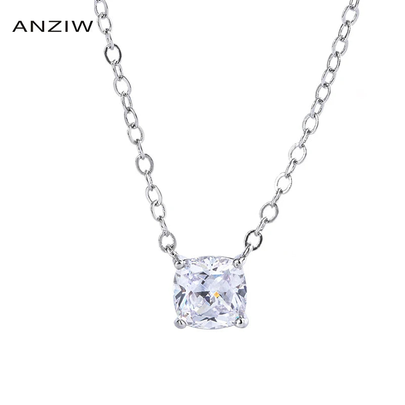 Classic SONA Diamond Necklace 6x8mm