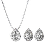 Vintage Pear Cut SONA Diamond Pendant Necklace for Women