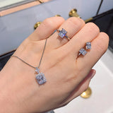 Sterling Silver 5x7mm Created SONA Diamond Stud Earrings