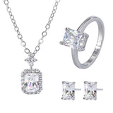 Sterling Silver 5x7mm Created SONA Diamond Stud Earrings
