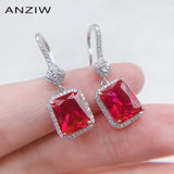 Lab Created Ruby Vintage Classic Hook Earring for Women