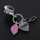 20PCS Silver Plated Mustache Lip Heart Alloy Charms DIY Bracelet