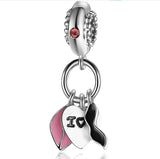 20PCS Silver Plated Mustache Lip Heart Alloy Charms DIY Bracelet