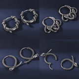 Punk Skull Hoop Earring Vintage Snake Stud Earrings Stainless Steel