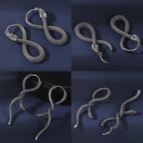Punk Skull Hoop Earring Vintage Snake Stud Earrings Stainless Steel