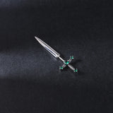 Gothic Sword Studs Earring for Men Stainless Steel Punk Ear Stud